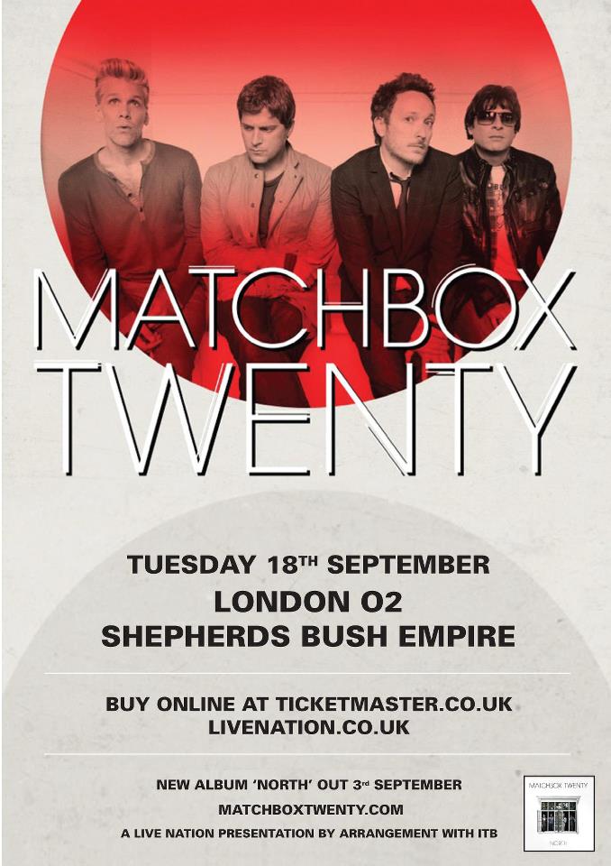 Matchbox Twenty to play London 2012